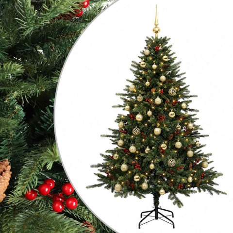 VidaXL Sztuczna choinka z bombką 150 cm 150 LED Ciepła biel