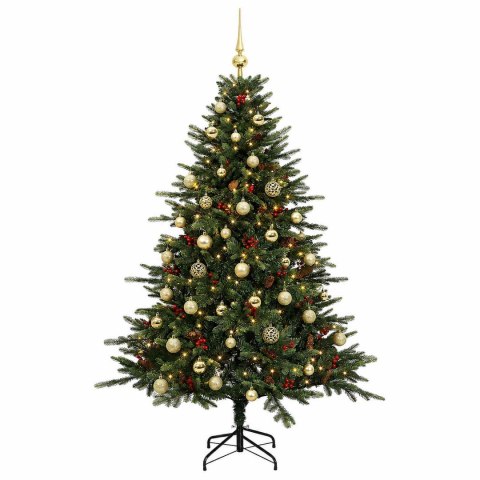 VidaXL Sztuczna choinka z bombką 150 cm 150 LED Ciepła biel