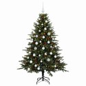 VidaXL Sztuczna choinka z bombką 150 cm 150 LED Ciepła biel