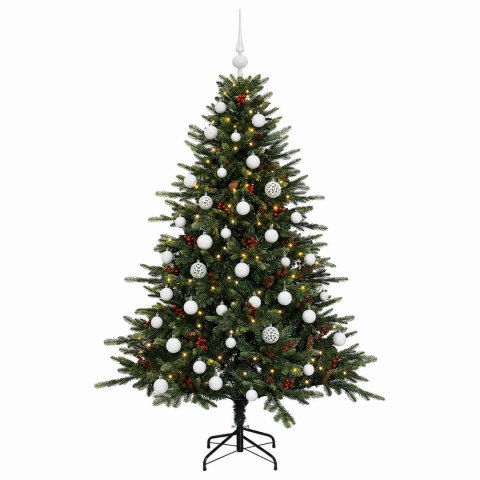 VidaXL Sztuczna choinka z bombką 150 cm 150 LED Ciepła biel