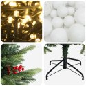 VidaXL Sztuczna choinka z bombką 150 cm 150 LED Ciepła biel