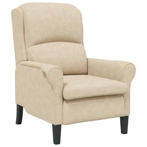 FOTEL KREMOWY 76 X 94 X 102 CM MIKROFIBRA