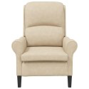 FOTEL KREMOWY 76 X 94 X 102 CM MIKROFIBRA