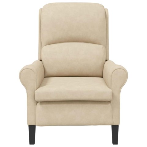 FOTEL KREMOWY 76 X 94 X 102 CM MIKROFIBRA