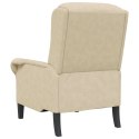 FOTEL KREMOWY 76 X 94 X 102 CM MIKROFIBRA