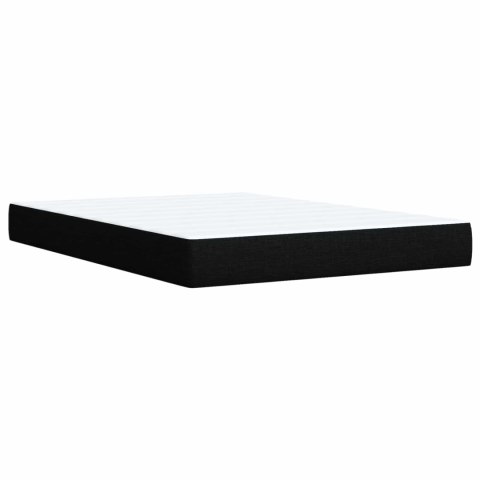 ŁÓŻKO BOX SPRING Z MATERACEM I LED CZARNY 140 X 200 CM TKANINA