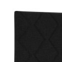 ŁÓŻKO BOX SPRING Z MATERACEM I LED CZARNY 140 X 200 CM TKANINA