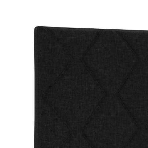 ŁÓŻKO BOX SPRING Z MATERACEM I LED CZARNY 140 X 200 CM TKANINA