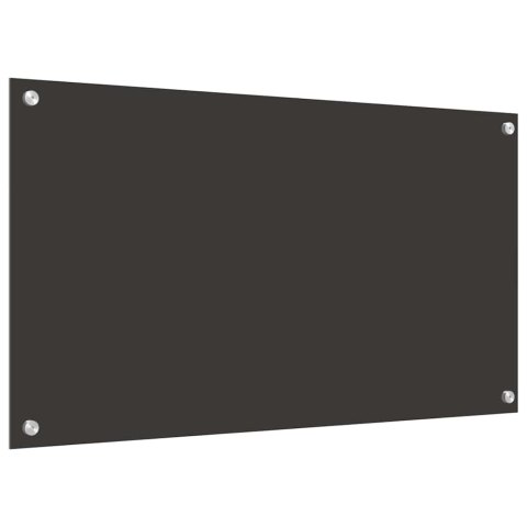 PANEL KUCHENNY 2 SZT. CIEMNOSZARY 90 X 50 CM SZKŁO HARTOWANE