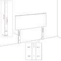 VidaXL Wezgłowie LED Czarny 144 cm tkanina