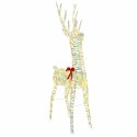 VidaXL 3D Renifer 140 LED Ciepła biel 128 cm PET