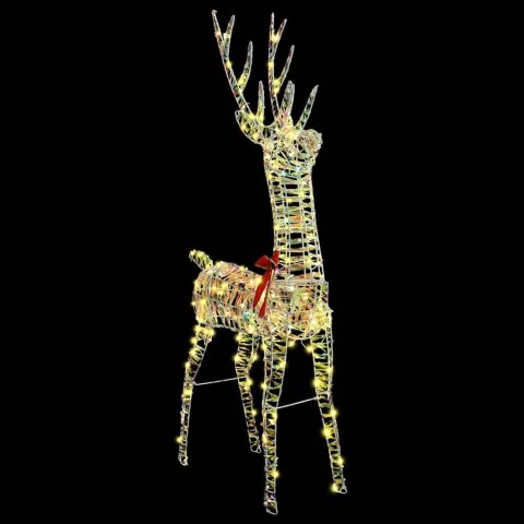 VidaXL 3D Renifer 140 LED Ciepła biel 128 cm PET