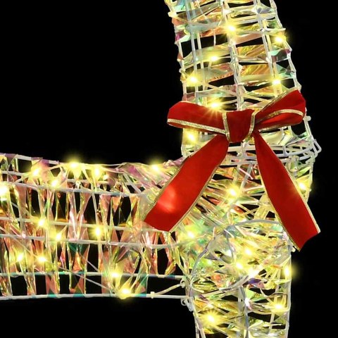 VidaXL 3D Renifer 140 LED Ciepła biel 128 cm PET
