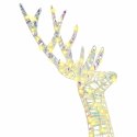 VidaXL 3D Renifer 140 LED Ciepła biel 128 cm PET