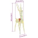 VidaXL 3D Renifer 140 LED Ciepła biel 128 cm PET