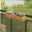 HANGING PLANTER KOSZ GENDT 2 SZT. NATURALNY BRĄZ RATTAN KUBU