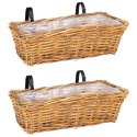 HANGING PLANTER KOSZ GENDT 2 SZT. NATURALNY BRĄZ RATTAN KUBU