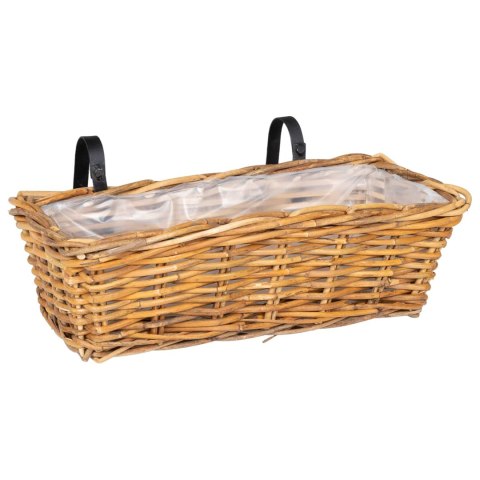 HANGING PLANTER KOSZ GENDT 2 SZT. NATURALNY BRĄZ RATTAN KUBU