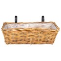 HANGING PLANTER KOSZ GENDT 2 SZT. NATURALNY BRĄZ RATTAN KUBU