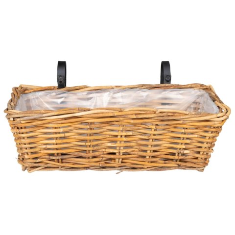 HANGING PLANTER KOSZ GENDT 2 SZT. NATURALNY BRĄZ RATTAN KUBU