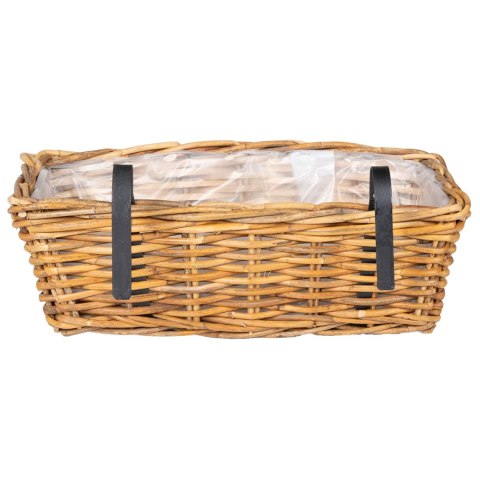 HANGING PLANTER KOSZ GENDT 2 SZT. NATURALNY BRĄZ RATTAN KUBU