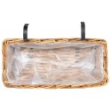 HANGING PLANTER KOSZ GENDT 2 SZT. NATURALNY BRĄZ RATTAN KUBU