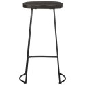 HOKERY BAROWE 2 SZT. CZARNY 45X40X78 CM DREWNO LITE MANGO