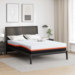 VidaXL Materac Biały i szary 140 x 200 cm Tkanina żakardowa