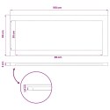 VidaXL Prostokątny Blat Stołu 100 x 50 x 3 cm Prostokątny