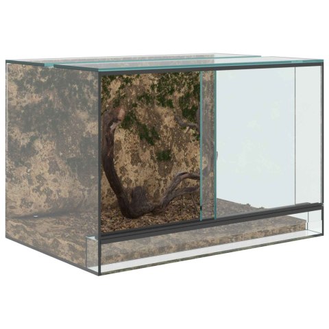 VidaXL Terrarium z przechowywaniem przezroczysty 60 x 40 x 40 cm Szkło