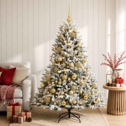 VidaXL Sztuczna choinka z bombką 120 cm 150 LED Ciepła biel