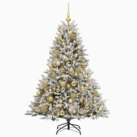 VidaXL Sztuczna choinka z bombką 120 cm 150 LED Ciepła biel