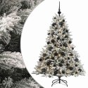 VidaXL Sztuczna choinka z bombką 120 cm 150 LED Ciepła biel