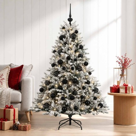 VidaXL Sztuczna choinka z bombką 120 cm 150 LED Ciepła biel