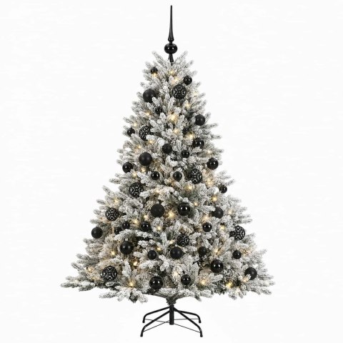 VidaXL Sztuczna choinka z bombką 120 cm 150 LED Ciepła biel