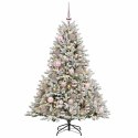 VidaXL Sztuczna choinka z bombką 120 cm 150 LED Ciepła biel