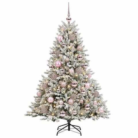 VidaXL Sztuczna choinka z bombką 120 cm 150 LED Ciepła biel