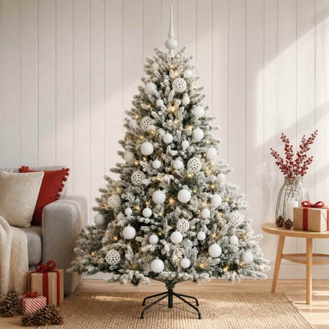 VidaXL Sztuczna choinka z bombką 120 cm 150 LED Ciepła biel