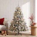 VidaXL Sztuczna choinka z bombką 120 cm 150 LED Ciepła biel