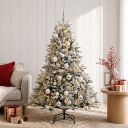 VidaXL Sztuczna choinka z bombką 120 cm 150 LED Ciepła biel