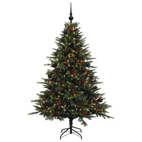 VidaXL Sztuczna choinka z bombką 150 cm 150 LED Ciepła biel