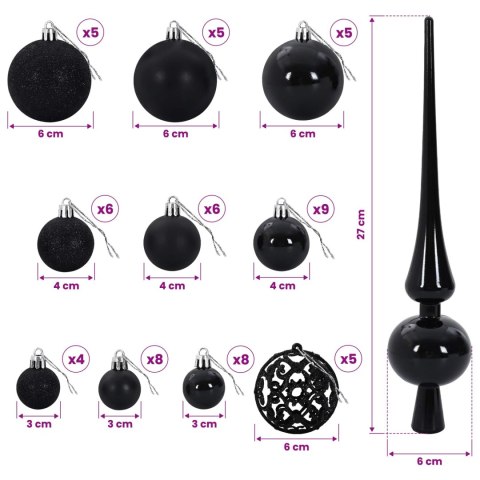 VidaXL Sztuczna choinka z bombką 150 cm 150 LED Ciepła biel