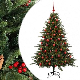 VidaXL Sztuczna choinka z bombką 150 cm 150 LED Ciepła biel