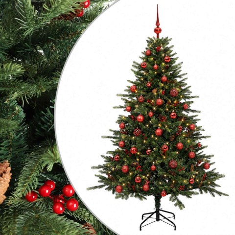 VidaXL Sztuczna choinka z bombką 150 cm 150 LED Ciepła biel