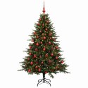 VidaXL Sztuczna choinka z bombką 150 cm 150 LED Ciepła biel