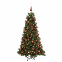 VidaXL Sztuczna choinka z bombką 150 cm 150 LED Ciepła biel