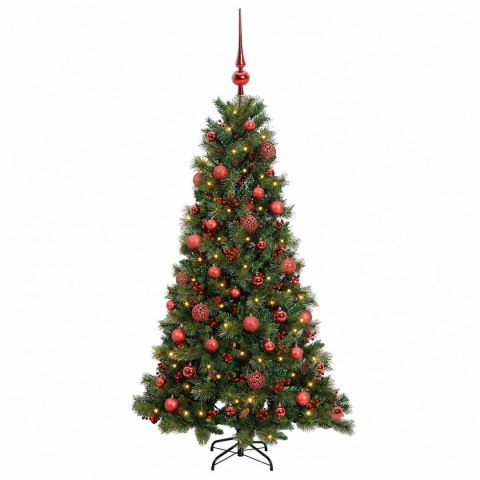 VidaXL Sztuczna choinka z bombką 150 cm 150 LED Ciepła biel