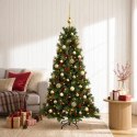 VidaXL Sztuczna choinka z bombką 150 cm 150 LED Ciepła biel