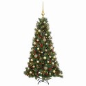VidaXL Sztuczna choinka z bombką 150 cm 150 LED Ciepła biel