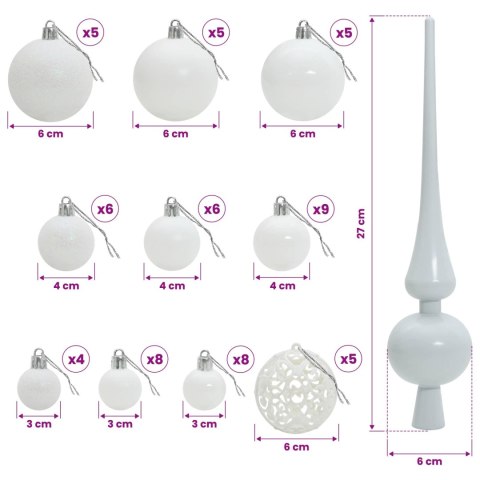 VidaXL Sztuczna choinka z bombką 150 cm 150 LED Ciepła biel